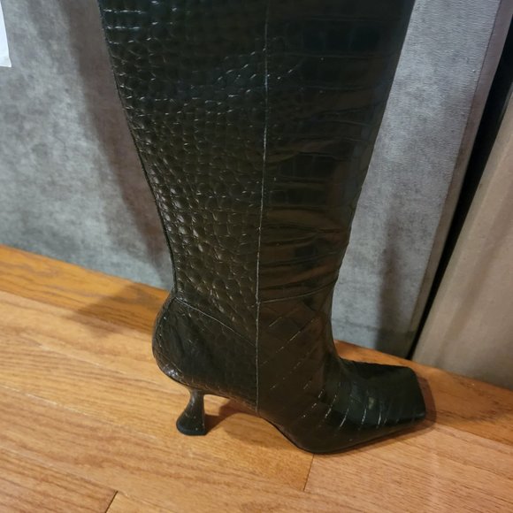 Sam Edelman Snakeskin Print Knee High Boot - Picture 1 of 6